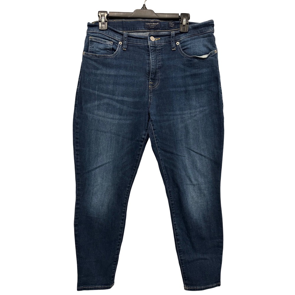 Lucky Brand Los Angeles Ankle Jeans 14/32 Dark Wash Blue Skinny Denim 984